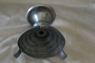 EARLY ANTIQUE PEWTER CANDLE HOLDER - - - NO MARKINGS - - - 4.  25 