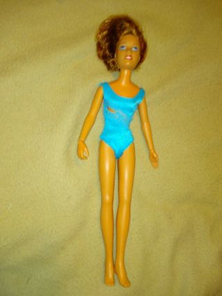Vintage 1979 Darci Covergirl Doll By Kenner Redhead Blue Swimsuit