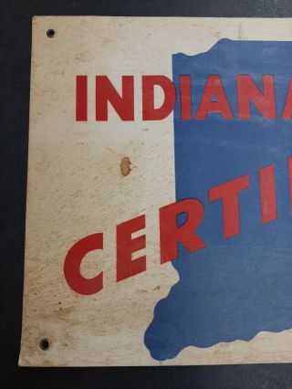 1950s Rare Indiana Certified Seed Corn Sign Farm Barn Plant Harvest Old 2