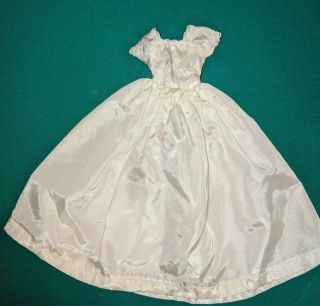 Vintage 1960s Barbie White Wedding Gown Dress