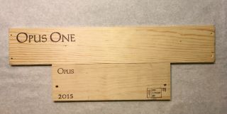 2 Rare Wine Wood Opus One Panels Vintage Crate Box Side 2/20 730