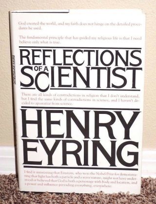 Reflections Of A Scientist Henry Eyring Lds Mormon 1983 1sted Rare Scarce Hb,  Dj