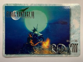 Red Xiii Final Fantasy Vii Ff7 Square Japanese Very Rare 1997 Card Bandai F/s 54