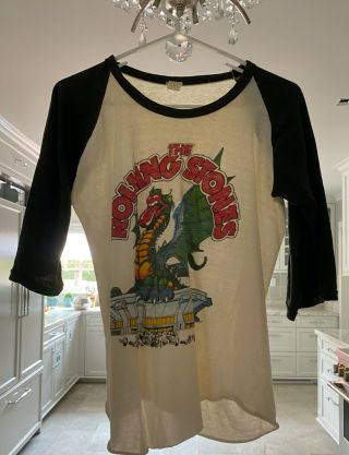 Rare Vintage 1981 Rolling Stones Rock Concert Tour T - Shirt