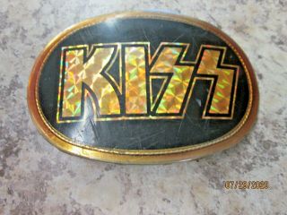 KISS PRISM BELT BUCKLE 1977 PACIFICA RARE GENE SIMMONS ACE FREHLEY PAUL STANLEY 2