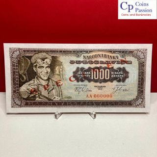 Specimen - Rare – Yugoslavia – 1.  000 Dinara 1963 – Specimen – Pick 75s – Gem