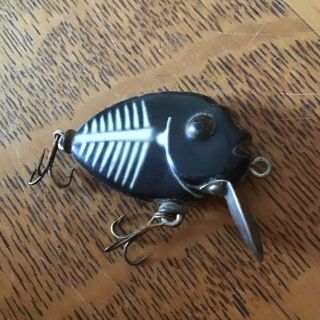 Vintage Heddon Tiny Punkin Seed Black Shore Fishing Lure