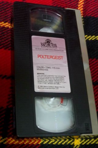 Poltergeist (VHS,  1982) Horror Cult Classic MGM Big Box Video Tape RARE 3