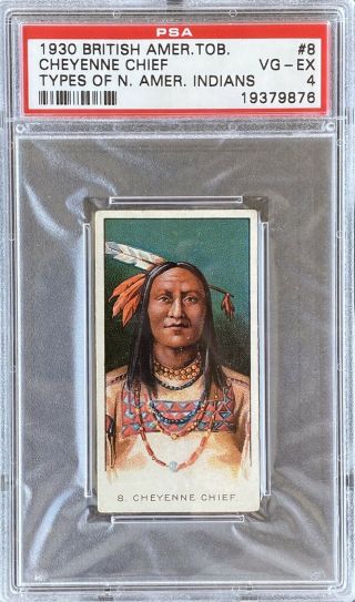 1930 Bat Types Of North American Indians 8 Cheyenne Chief Psa 4 Vg - Ex Rare
