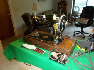 Rare Western Electric Portable Sewing Machine Wood Case