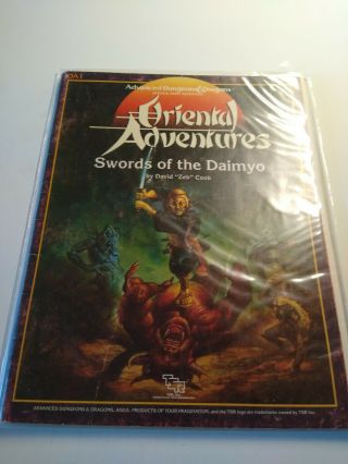 Rare W/map - Oriental Adventures: Swords Of The Daimyo Ad&d Module Oa1 1986