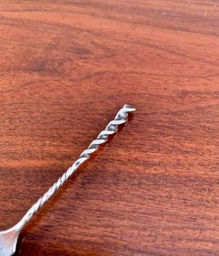 WHITING STERLING SILVER 2 - TINE STRAWBERRY FORK - SQUARE TWIST,  NO MONOGRAM 2