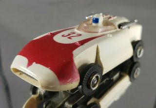 Vintage Marx Slot Car Indy Racer In White With Red Strip Rare &