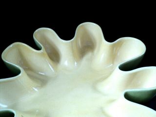 Rare VTG Mid - Century Royal Haeger Art Pottery Bowl Green & Yellow R969 Perfect 2