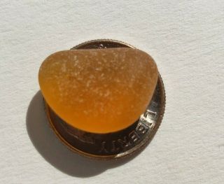 Sea Glass Flawless Yellow Orange Golden Nugget Rare Jewelry Jq 2