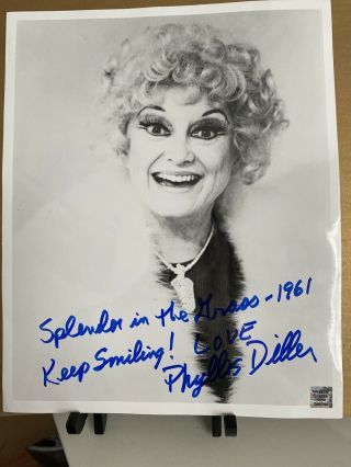 Phyllis Diller Signed Autograph 8x10 Photo Comedian Funny Rare 1961 Movie Rip