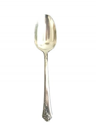 Sterling Silver Heirloom Damask Rose Serving Spoon 8.  25 " 65g No Monogram