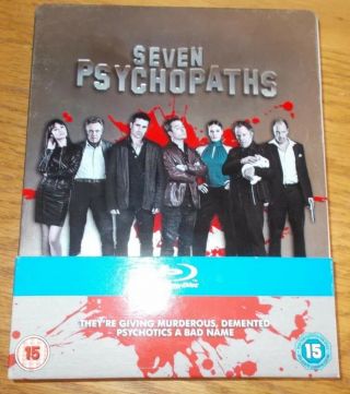 Seven Psychopaths Blu - Ray Steelbook Uk Rare