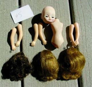 5 Vintage Betsy Mccall Doll Hospital Parts,  Repair Instructions & Suggestions