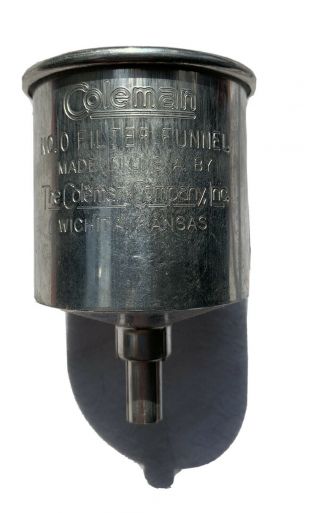Vintage Coleman Funnel No.  0 W/ Fuel Filter Camp Stove Lantern & 2 Silk Mantles