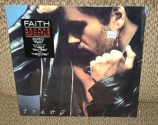 Rare Rock Funk Pop Lp George Michael Faith U.  S.  1st Hype Sticker Nm/m
