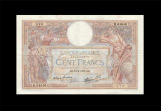 16.  2.  1939 Banque De France 100 Francs Rare 64646 ( (ef))