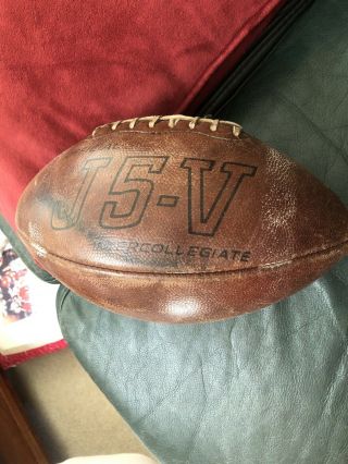 Vintage Spalding J5 - V Official Intercollegiate Dry Tannage Football