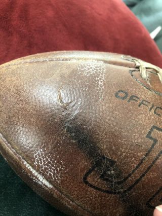 Vintage Spalding J5 - V Official Intercollegiate Dry Tannage Football 3