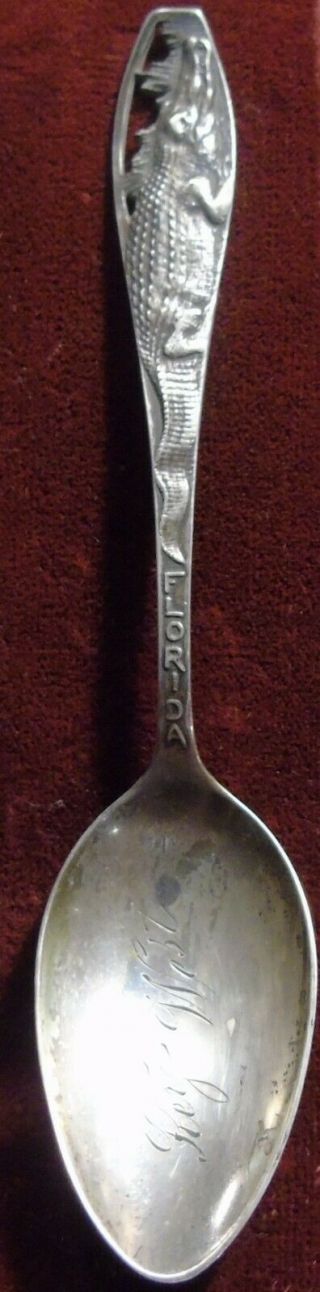 Sterling Silver Collectors Spoon Key West Florida 5 1/2 " Long.
