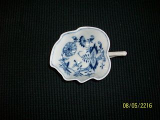 Antique Meissen Porcelain Leaf Shaped Miniature 3 1/2 " Inch Dish