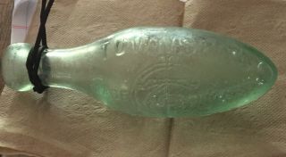 Antique Torpedo Townsend Salford " Patronized By The Queen " Blob Top Soda Bottle