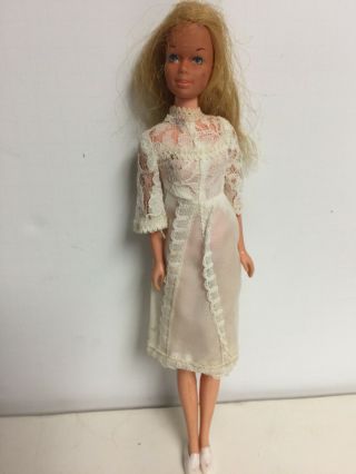 Vintage Mattel Barbie 1960’s Barbie Japan Wearing Mego Dress & Shoes