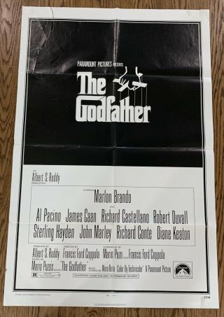 The Godfather - Rare Cult Vintage Movie Poster