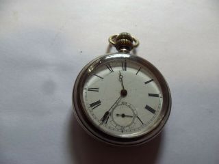 Antique Waltham 16 Size Open Face Pocket Watch