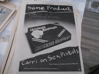 Sex Pistols Some Product Fatty Jones Rare Album Release Poster 1979 Framing