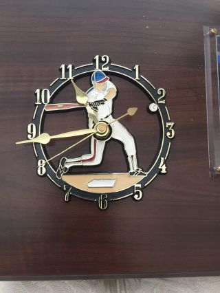 RARE Vintage Atlanta Braves Chipper Jones Major League Baseball Souvenir Clock 2