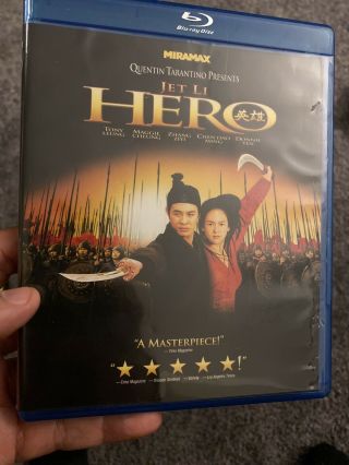 Hero (blu - Ray Disc,  2009) Miramax Rare Oop Jet Li,  Quentin Tarantino