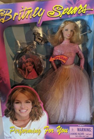 Rare Britney Spears Doll Performing For You Grammy Pink Dress Play Along Oops Dd