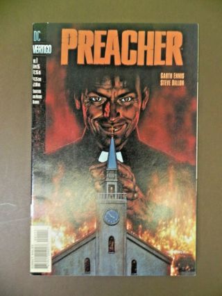 1995 Dc Vertigo Preacher 1 Garth Ennis Dillon Rare Hot Key 1st Appearance 7.  5