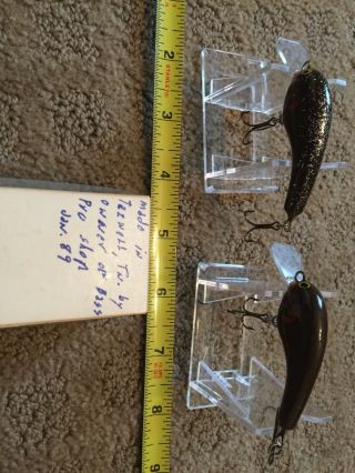 Vintage Handmade Crankbait Lures,  Made By The Owner Of Bass Pro Shop,  Tazwell,  Tn