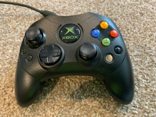 Microsoft Black Xbox Controller S - RARE Official OEM X08 - 69873 2