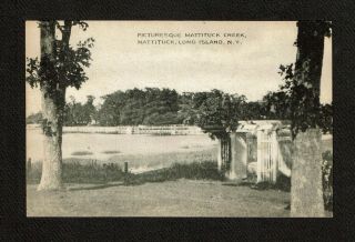 Mattituck Long Island Ny York Creek Scene Vintage Suffolk County Postcard