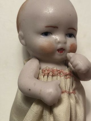 Antique Miniature All Bisque Baby Doll Made In Germany Thumb Sucker Hands