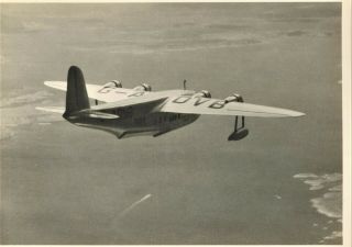 Very Rare Photograph Of A Short Empire Flying Boat