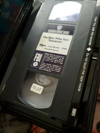 The Man Who Saw Tomorrow Vhs Rare Classic Orson Welles WB Clamshell Future Sci F 3