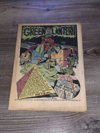All American Comics 54 Dc 1943 Green Lantern Rare Vintage Golden Age Coverless
