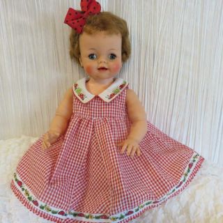 Adorable Vintage Collectible 23 " Ideal Bibsy Baby Doll Adorable Play Pal