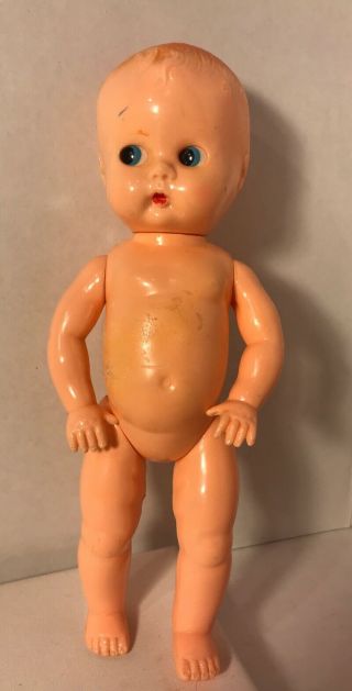 Vintage 1950s Ideal Boopsie Baby Doll 8 " Tall Blue Sleepy Eyes Hard Plastic