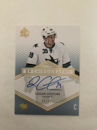 Logan Couture 2014 - 15 Sp Authentic Hockey " Rare " Sp Chirography Card