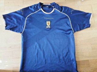 Scotland Alba 2005 - 6 Diadora Home Shirt Top Size L Rare Retro